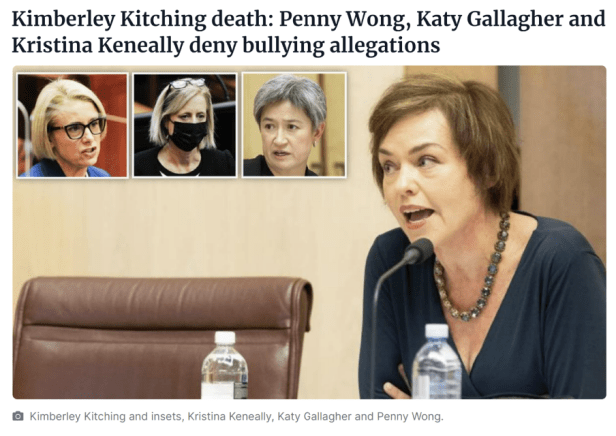 Kitchen’s tragic death happened within a similar timeframe as the death of a woman who accused Christian Porter of rape. 